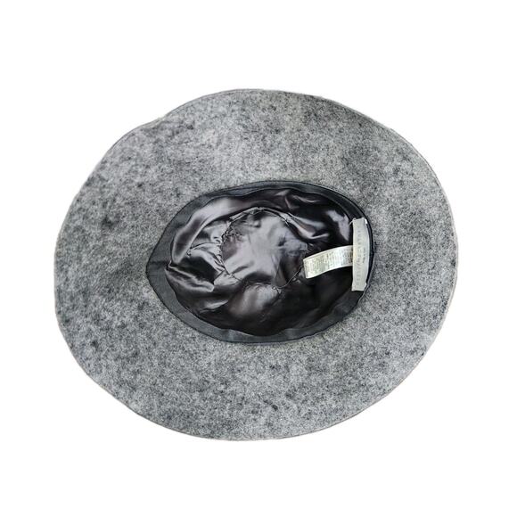 Stella McCartney Wide Brim Cloche Wool Felt Hat Gray Size Medium Italy main image 4